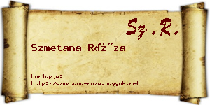 Szmetana Róza névjegykártya