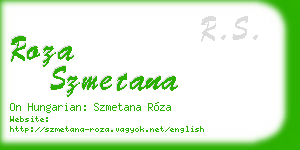 roza szmetana business card
